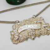 William IV Sterling Silver Bacchus Pattern Hollands Decanter Label Antique 1835