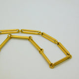 Victorian 18ct Yellow Gold Trombone Link Albertina Watch Chain Antique c1860
