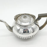 George III Sterling Silver Fluted Wooden Handle Teapot Antique 1800 London