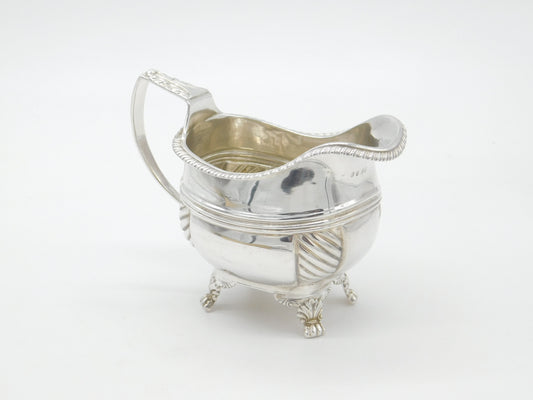 Georgian Sterling Silver Paw Foot Sauce Boat 1817 London William Troby Antique