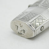 George III Sterling Silver Crossed Pattern Sewing Etui Antique 1807 Birmingham