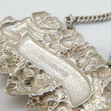 William IV Sterling Silver Bacchus Pattern Hollands Decanter Label Antique 1835