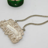 William IV Sterling Silver Bacchus Pattern Hollands Decanter Label Antique 1835