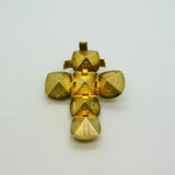 9ct Gold & Sterling Silver Opening Masonic Ball Charm Fob Antique c1920 Art Deco