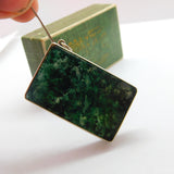 Edwardian Scottish Boxed Silver Plate & Moss Agate Vesta Case Antique c1910