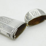 George III Sterling Silver Crossed Pattern Sewing Etui Antique 1807 Birmingham