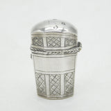 George III Sterling Silver Crossed Pattern Sewing Etui Antique 1807 Birmingham
