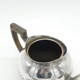 George III Sterling Silver Fluted Wooden Handle Teapot Antique 1800 London