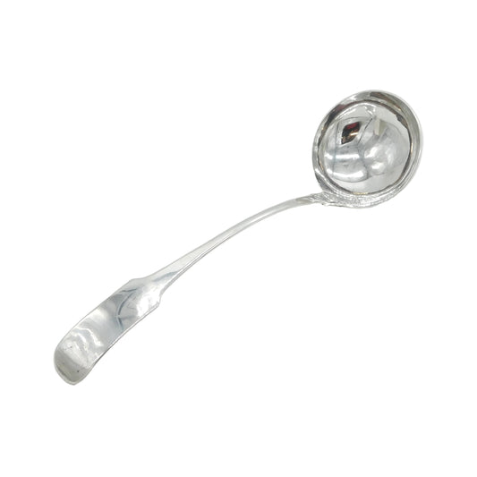 Irish George III Sterling Silver Large Fiddle-Pattern Ladle Antique 1809 Dublin
