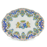 French 19th Century Quimper Faience Armorial Meat Platter Dish Antique c1890