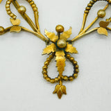 18th Century Early French Silver Gilt Floral Pattern Collar Necklace Antique