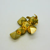 9ct Gold & Sterling Silver Opening Masonic Ball Charm Fob Antique c1920 Art Deco