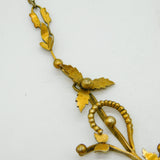 18th Century Early French Silver Gilt Floral Pattern Collar Necklace Antique
