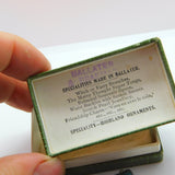 Edwardian Scottish Boxed Silver Plate & Moss Agate Vesta Case Antique c1910