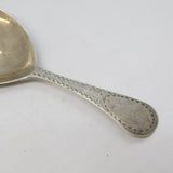 George III Sterling Silver Bright Cut Tea Caddy Spoon Antique 1798 London
