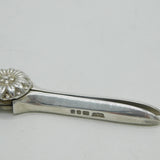 Sterling Silver Regency Couple & Floral Pattern Grape Scissors 1970 Vintage