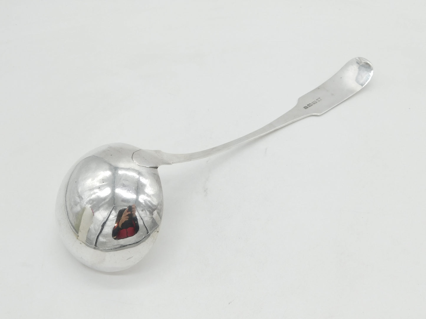 Irish George III Sterling Silver Large Fiddle-Pattern Ladle Antique 1809 Dublin