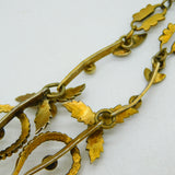 18th Century Early French Silver Gilt Floral Pattern Collar Necklace Antique