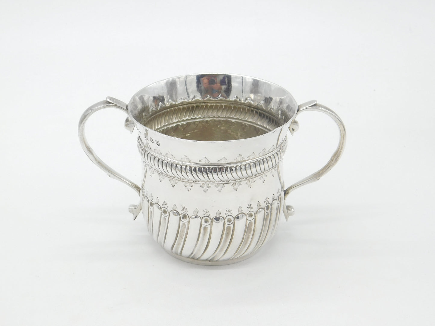 Victorian Britannia Silver Twin Handled Porringer 1892 London Arthur Sibley