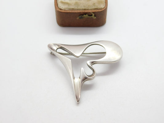 Georg Jensen Sterling Silver 'Splash' Brooch No. 324 Denmark Vintage 1971