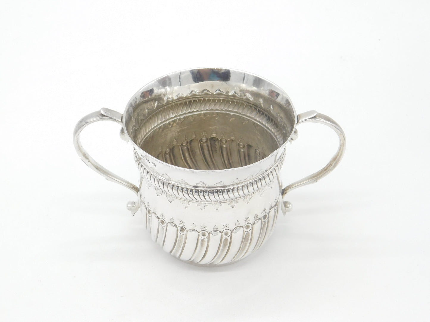 Victorian Britannia Silver Twin Handled Porringer 1892 London Arthur Sibley