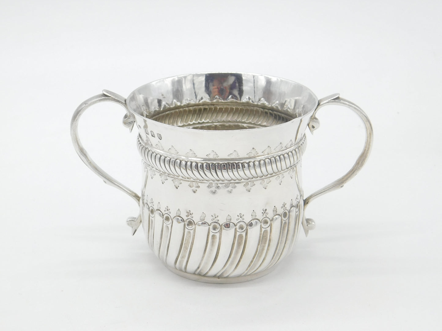 Victorian Britannia Silver Twin Handled Porringer 1892 London Arthur Sibley