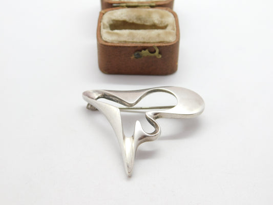 Georg Jensen Sterling Silver 'Splash' Brooch No. 324 Denmark Vintage 1971