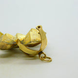 9ct Gold & Sterling Silver Opening Masonic Ball Charm Fob Antique c1920 Art Deco