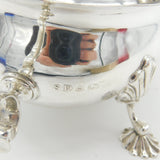 Large Sterling Silver Scrolled Feel Sauce Boat Antique 1932 Birmingham Art Deco