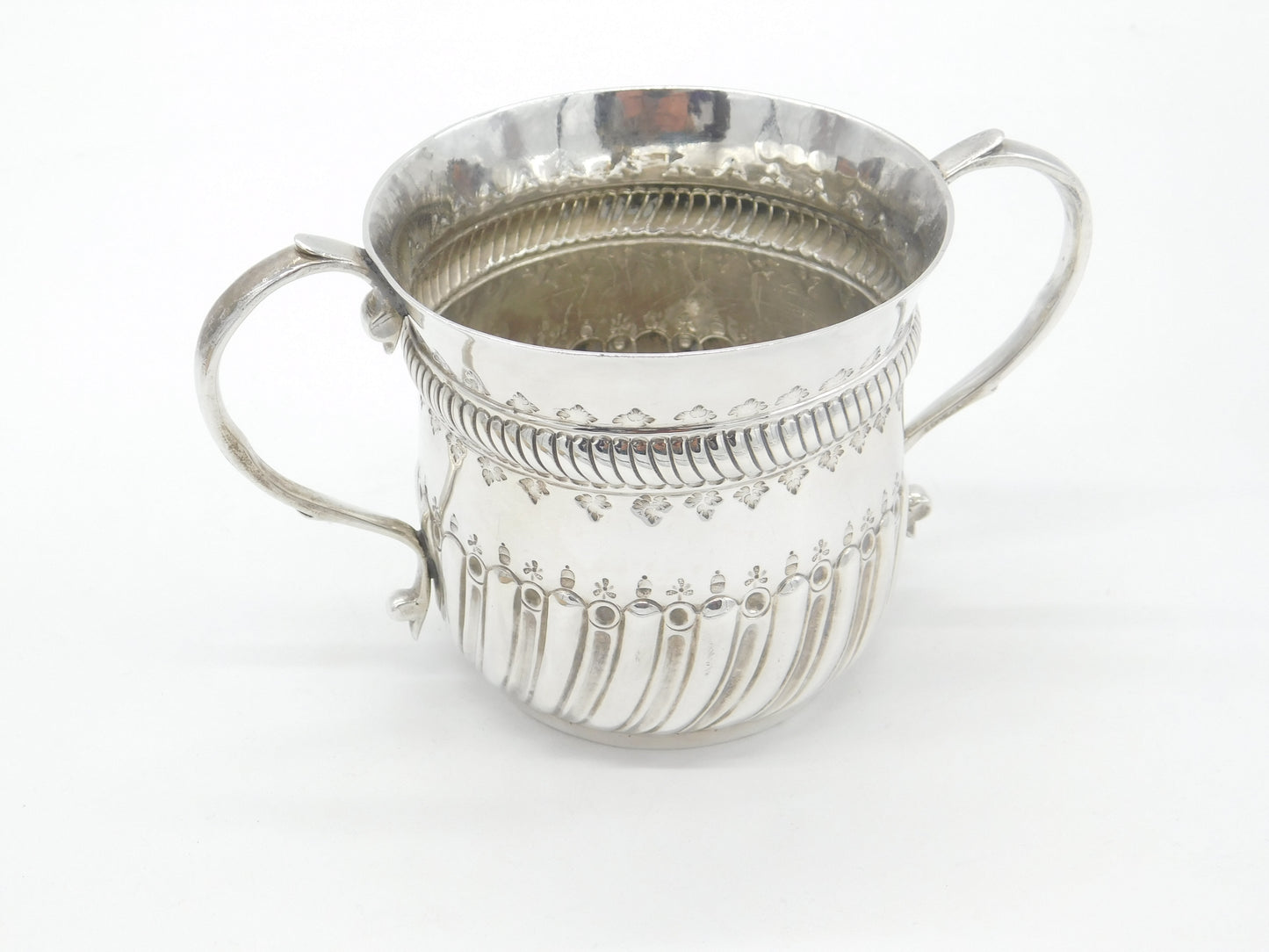 Victorian Britannia Silver Twin Handled Porringer 1892 London Arthur Sibley