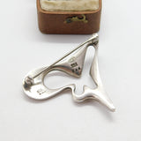 Georg Jensen Sterling Silver 'Splash' Brooch No. 324 Denmark Vintage 1971