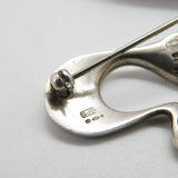 Georg Jensen Sterling Silver 'Splash' Brooch No. 324 Denmark Vintage 1971