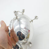Large Sterling Silver Scrolled Feel Sauce Boat Antique 1932 Birmingham Art Deco