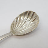 George IV Sterling Silver Shell Bowl Tea Caddy Spoon Antique 1822 London