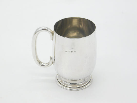 Edwardian Sterling Silver Christening Mug or Cup 1907 Birmingham Antique