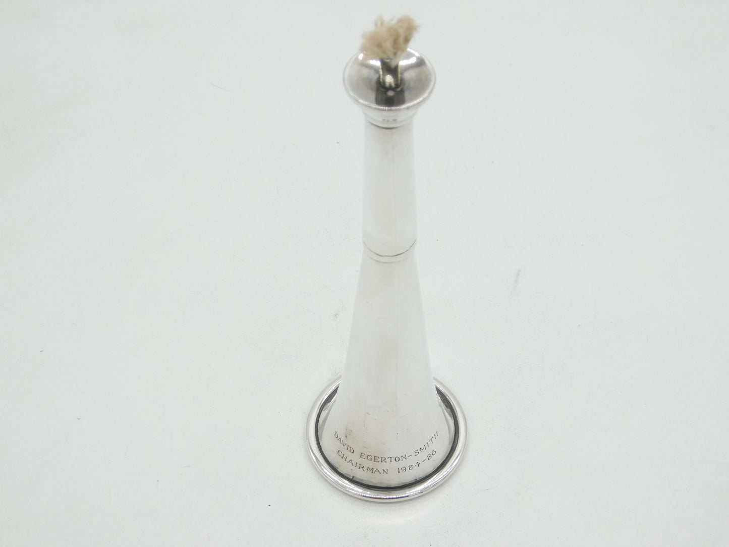 Victorian Sterling Silver Hunting Horn Novelty Cigar Table Lighter Antique 1900 London