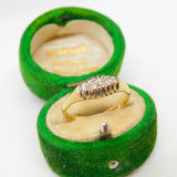 Victorian 18ct Yellow Gold Five-Stone Diamond Boat Ring Antique c1890