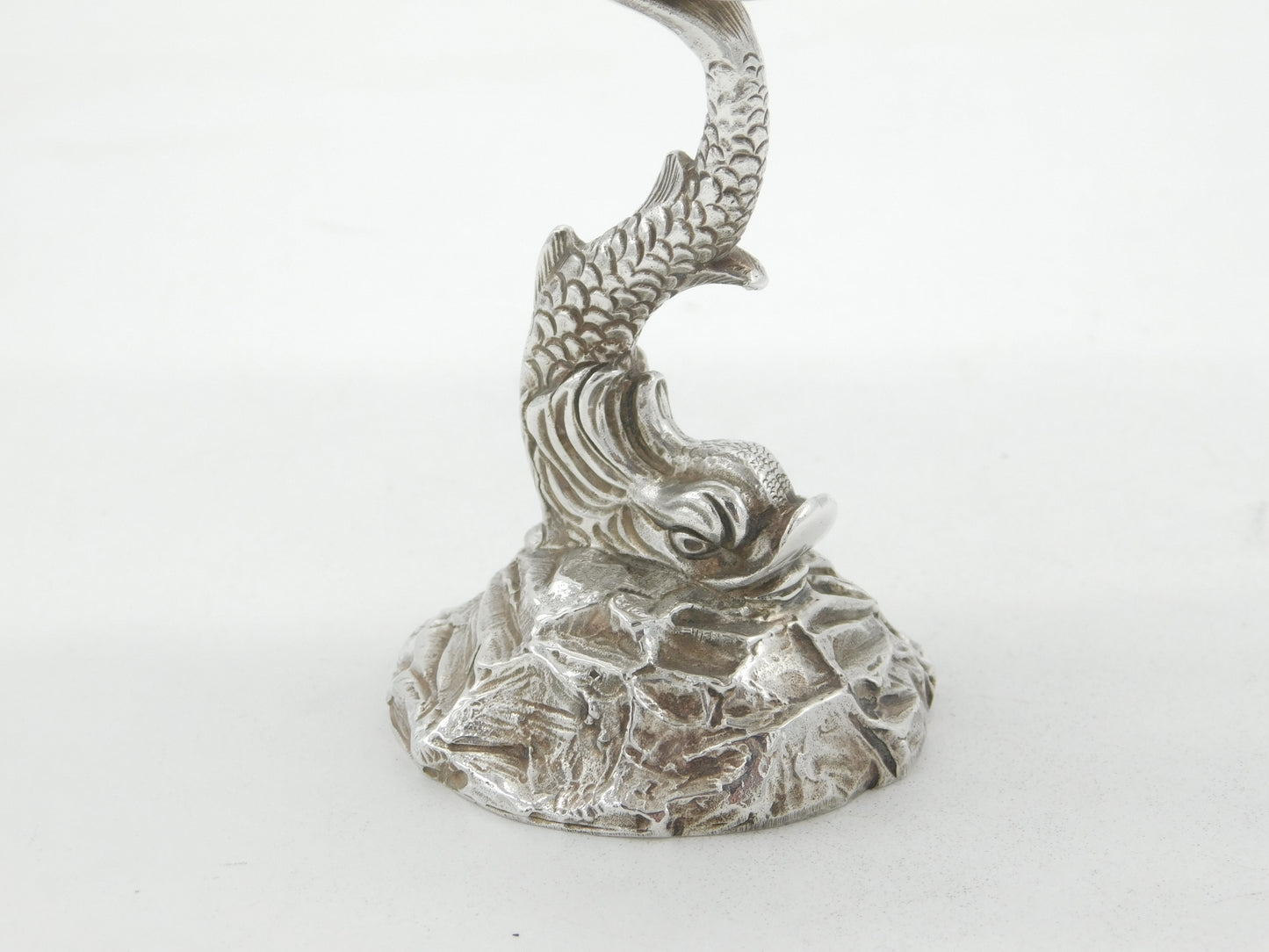 Cast Sterling Silver Dolphin & Shell Pattern Butter or Soap Dish Vintage 1987 Mappin & Webb