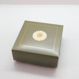 Georg Jensen Sterling Silver Enamel Daisy Necklace Earrings Suite Boxed Vintage