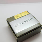 Georg Jensen Sterling Silver Enamel Daisy Necklace Earrings Suite Boxed Vintage