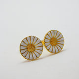 Georg Jensen Sterling Silver Enamel Daisy Necklace Earrings Suite Boxed Vintage