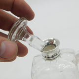 Hukin & Heath Edwardian Sterling Silver Mounted Brandy Bottle Antique 1906 Birmingham