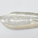 Georgian Large Sterling Silver Fish Slice With Fish Pattern Antique 1825 London