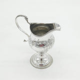 George III Sterling Silver Floral Pattern Pedestal Cream Jug Antique 1779 London