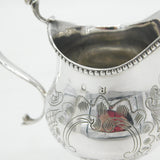 George III Sterling Silver Floral Pattern Pedestal Cream Jug Antique 1779 London