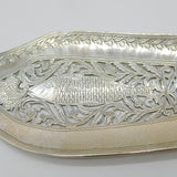 Georgian Large Sterling Silver Fish Slice With Fish Pattern Antique 1825 London