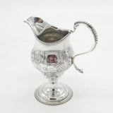 George III Sterling Silver Floral Pattern Pedestal Cream Jug Antique 1779 London