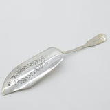 Georgian Large Sterling Silver Fish Slice With Fish Pattern Antique 1825 London