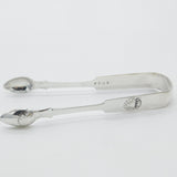 Newcastle Assay Georgian Sterling Silver Scallop Pattern Sugar Tongs 1805