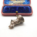 Victorian Sterling Silver Bloodstone Hound Dog Fob Seal Antique 1886 Birmingham